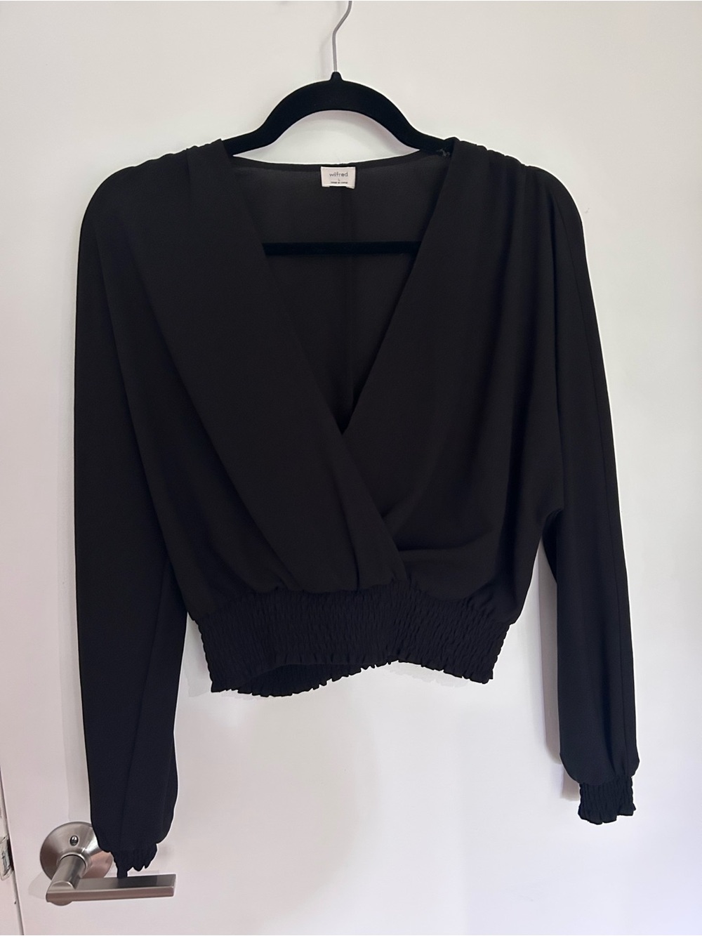 Wilfred Black V-Neck Blouse